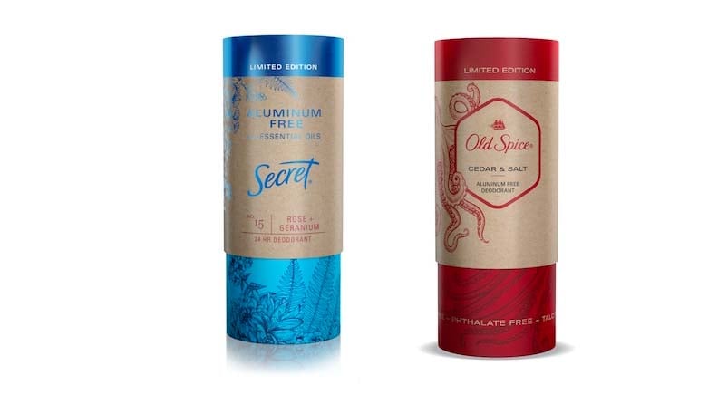 P&G introduces plastic-free paper tubes for Secret & Old Spice